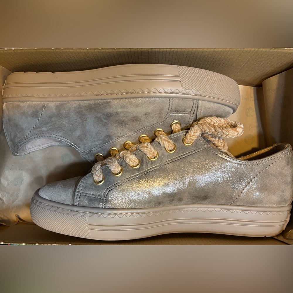 Metallic Leather Sneakers
In Box, Never Used - Picture 4 of 5